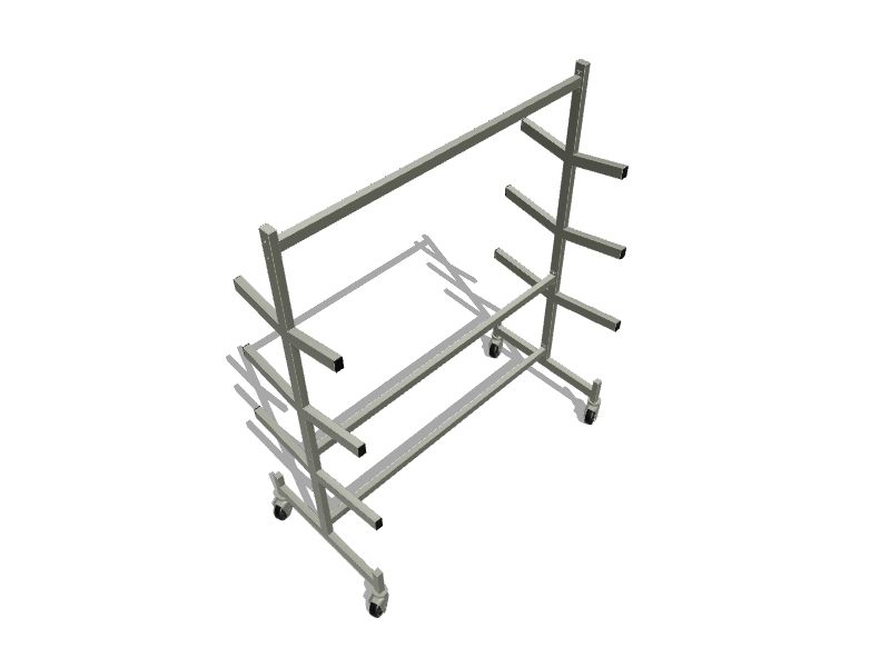 Raymond Products 400lb 4Wheel Silver Steel Convertible Hand Truck at