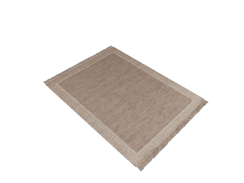 allen + roth Indy 5 x 7 Tan Indoor/Outdoor Border Area Rug in the Rugs department at