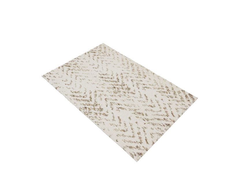 allen + roth Alvida 2 x 3 Natural Indoor Chevron Farmhouse/Cottage Throw Rug in the Rugs