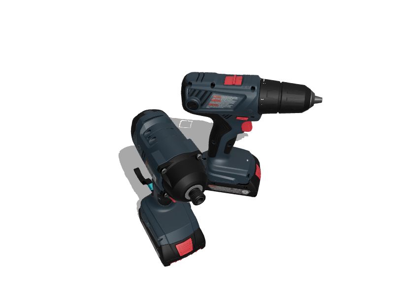 Ensemble de 4 outils 18 V Bosch avec batteries et chargeur, lampe de  travail DEL, léger, vitesse variable GXL18V-496B22