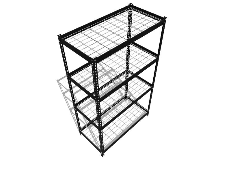 edsal Muscle Rack Steel Heavy Duty 4Tier Utility Shelving Unit (36in