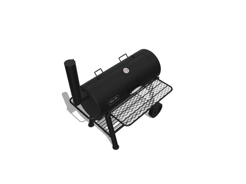 DynaGlo Signature Series 51.18in W Black Barrel Charcoal Grill in the