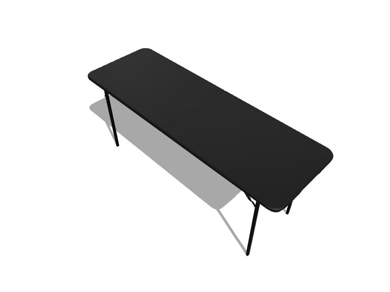 Cosco 3-ft x 3-ft Indoor Square Vinyl Black Folding Dining Table