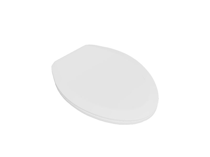 KOHLER Stonewood Wood White Elongated Soft Close Toilet Seat at