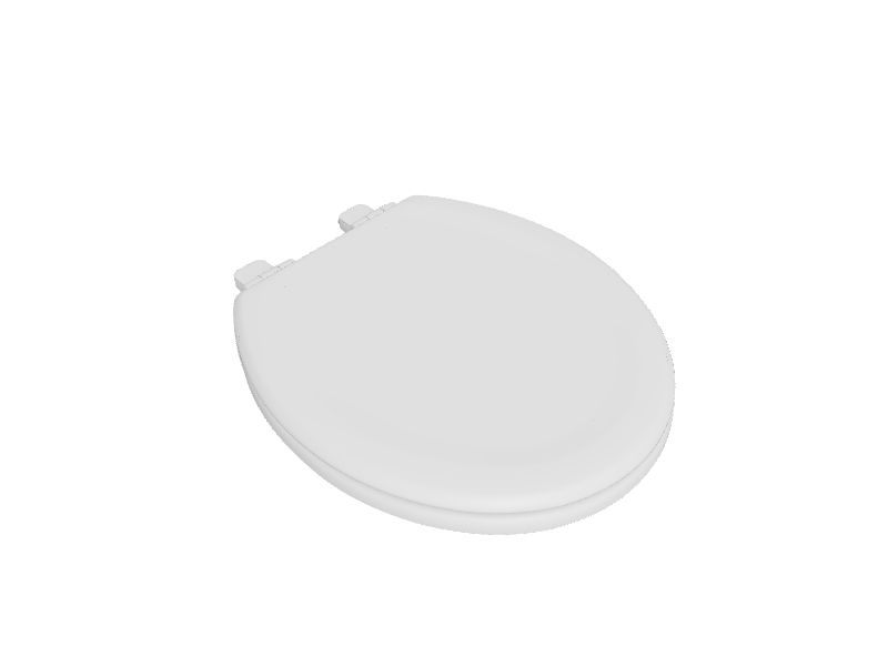 KOHLER Stonewood Wood White Round Soft Close Toilet Seat at