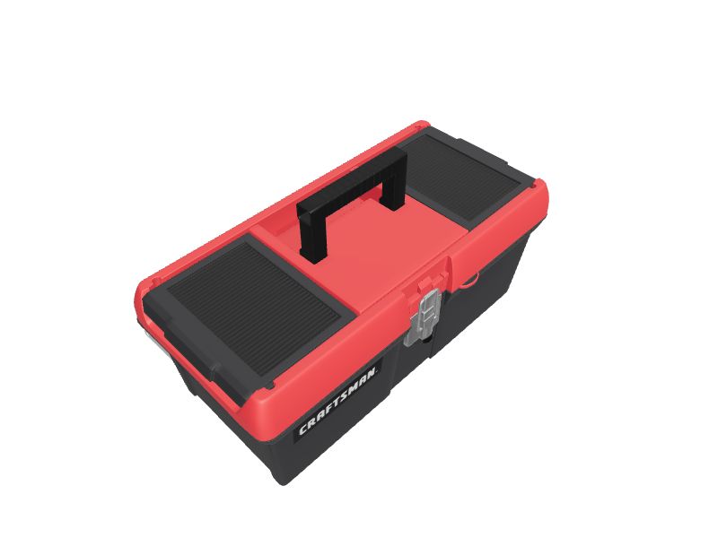 CRAFTSMAN 16-in W x 7.137-in H Red Plastic Lockable Tool Box in