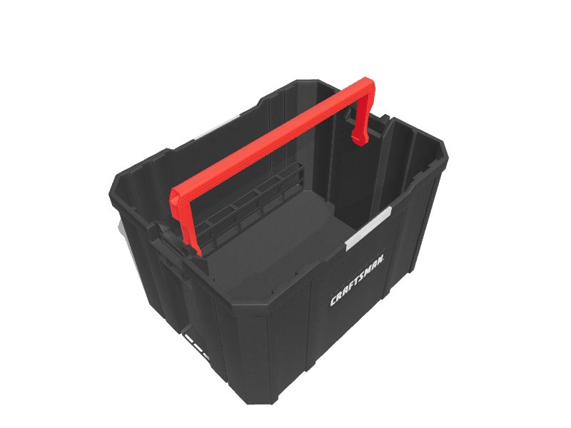 Craftsman VERSASTACK 17.25 in. W X 4 in. H Storage Organizer Plastic 10  compartments Black/Red