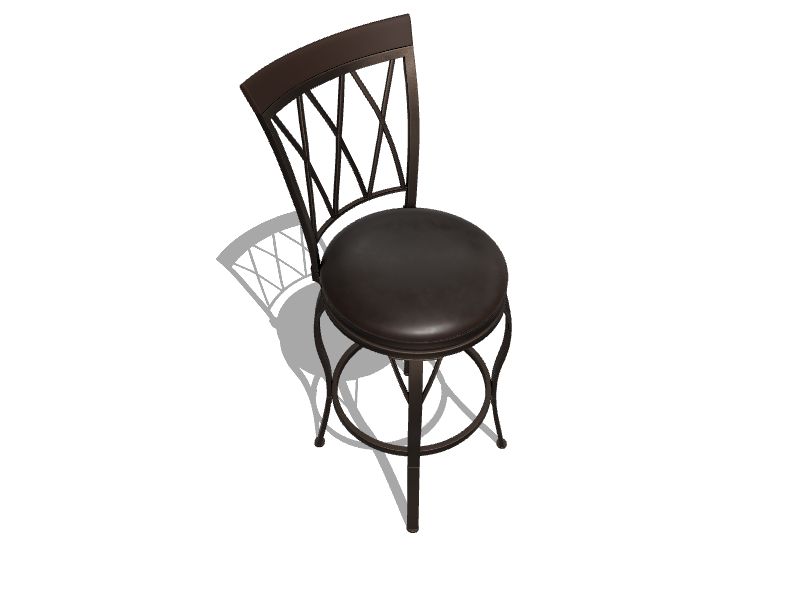 Oil Rubbed Bronze 24 in H Adjustable height Upholstered Swivel