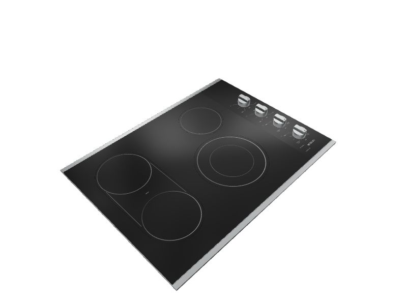 Maytag 30 in. 4-Burner Electric Cooktop with Griddle & Reversible Grill -  Stainless Steel