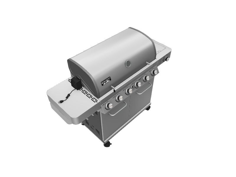 Monument Stainless Steel 6Burner Liquid Propane Gas Grill with 1 Side