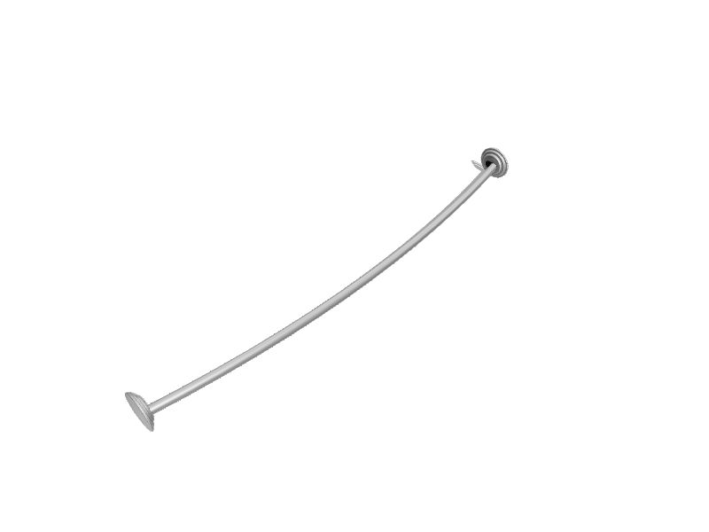 Honey-Can-Do 72 Curved Shower Rod, Brushed Nickel