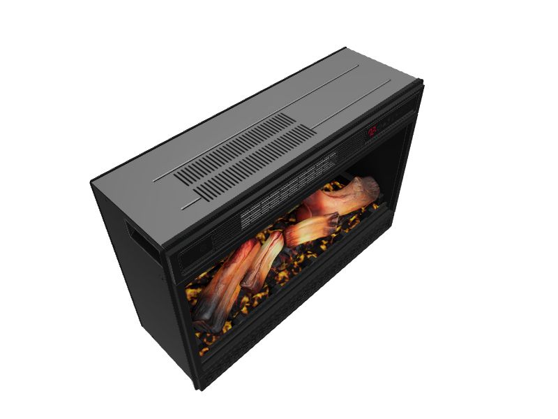 ClassicFlame 27-in Black Electric Fireplace Insert in the Electric  Fireplace Inserts department at Lowes.com