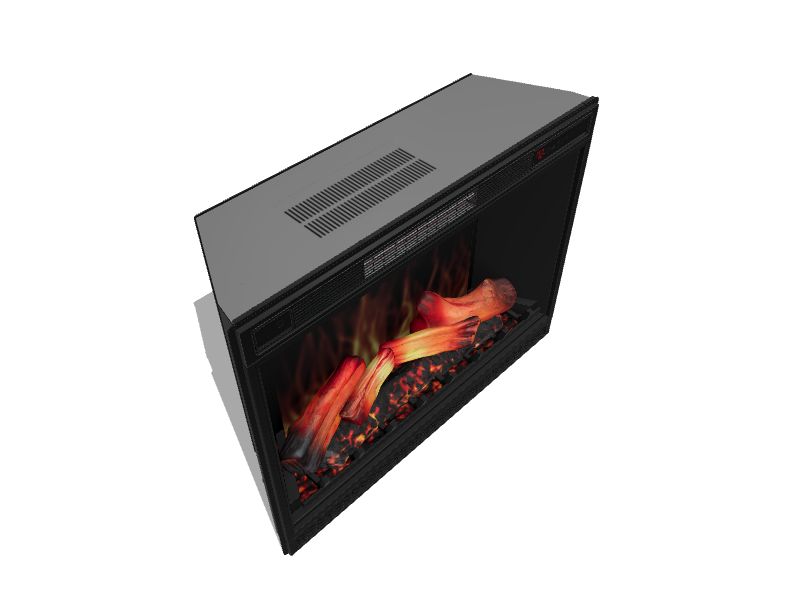 ClassicFlame 34.1-in Black Electric Fireplace Insert in the Electric  Fireplace Inserts department at Lowes.com