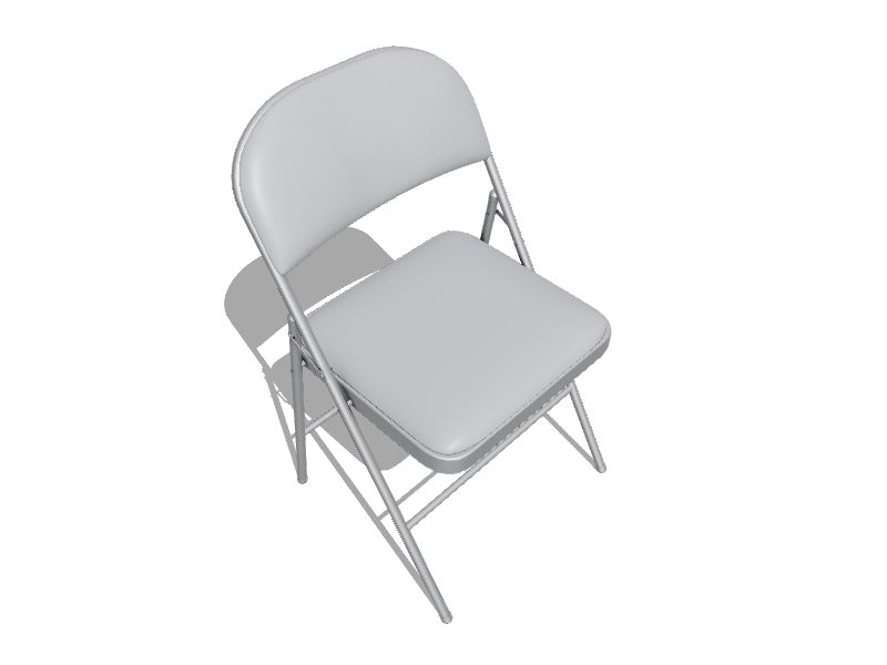 Cosco Gray Standard Folding Chair with Padded Seat (Indoor) in the