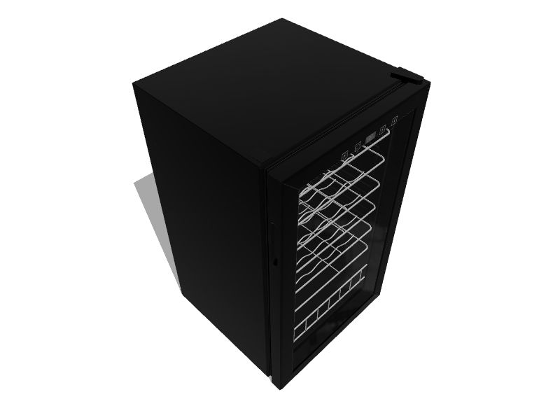 Vinotemp 19in W 34Bottle Capacity Black Freestanding Wine Cooler in