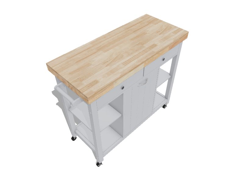 Baxton Studio Gray Wood Base with Composite Wood Top Rolling