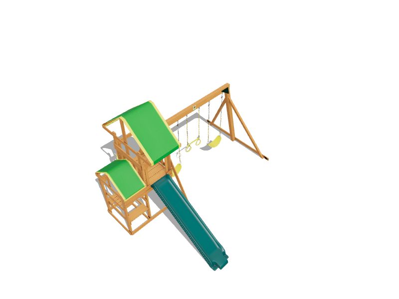 Creative Cedar Designs Woodlands Wooden Swing Set Residential Wood