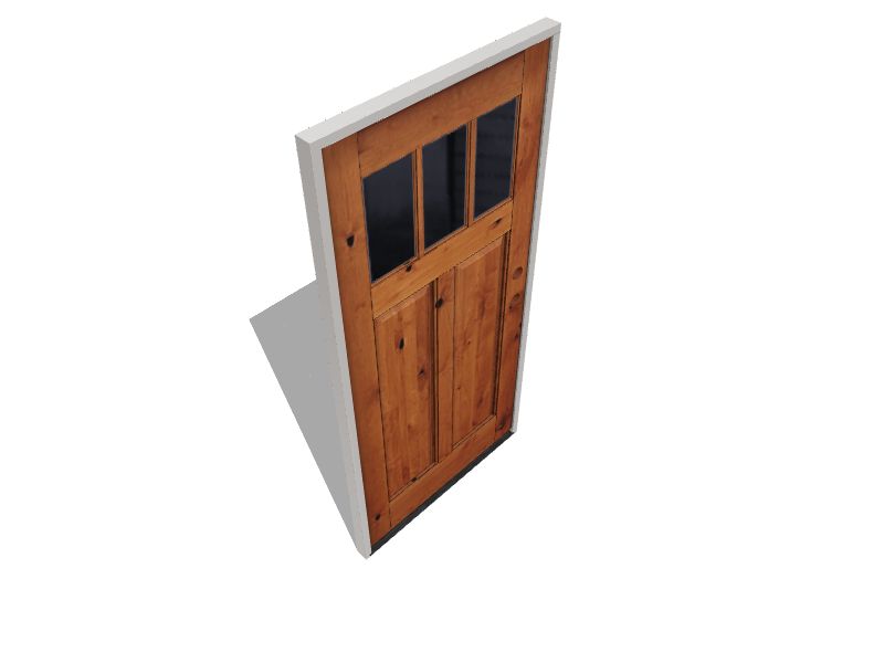 Creative Entryways 36-in x 80-in Wood Craftsman Left-Hand Inswing Golden  Oak Stained Prehung Single Front Door Solid Hardwood Core