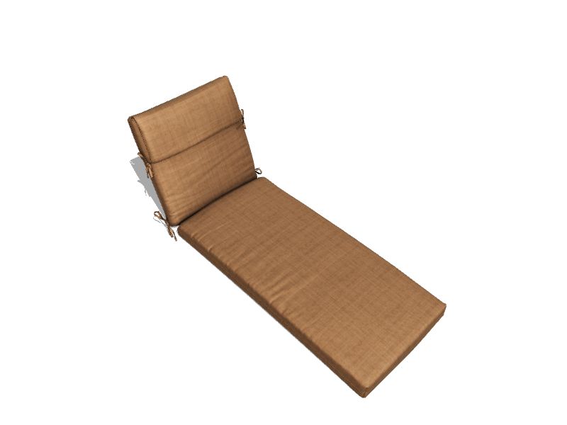 allen + roth Wheat Patio Chaise Lounge Chair Cushion at
