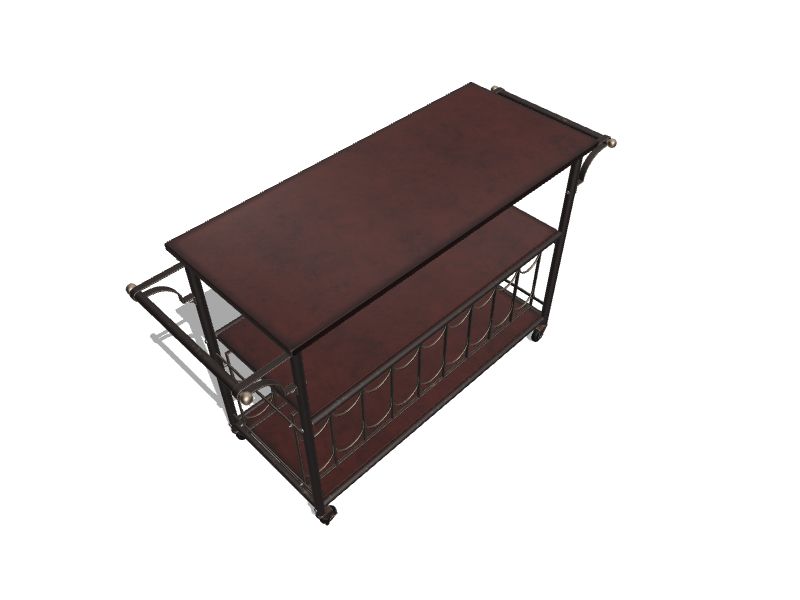 Boston Loft Furnishings Brown Metal Base with MDF Wood Top Kitchen Cart (17-in x 48.5-in x 29.25-in) Boston Loft Furnishings Brown Metal Base with MDF Wood Top Kitchen Cart (17-in x 48.5-in x 29.25-in)