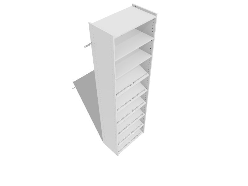 Easy Track 2.1-ft to 2.1-ft W x 7-ft H White Solid Shelving Wood Closet  System