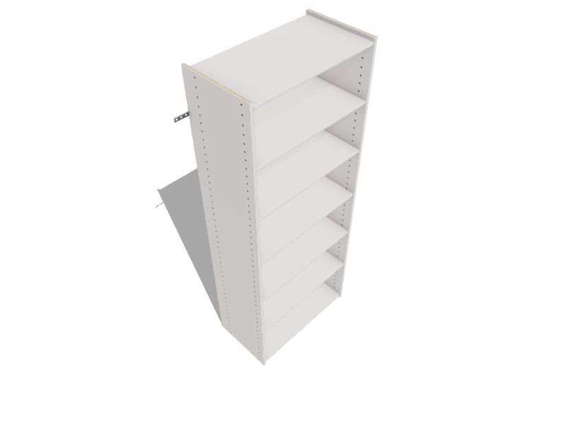 Easy Track 2.1-ft to 2.1-ft W x 7-ft H White Solid Shelving Wood Closet  System