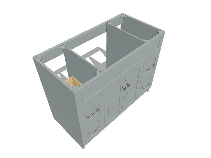 ARIEL Hamlet 42 in. W x 21.5 in. D x 34.5 in. H Freestanding Bath Vanity  Cabinet Only in Grey F043S-BC-GRY - The Home Depot