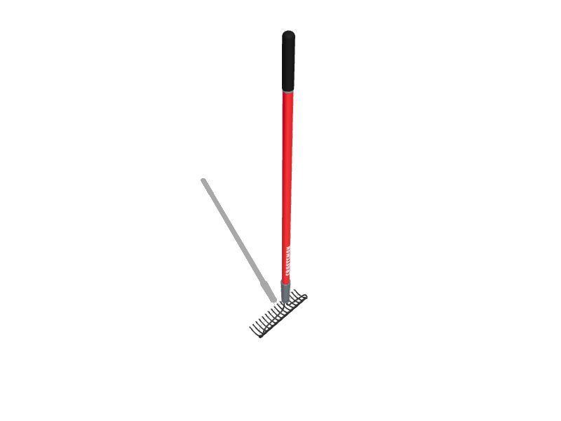 CRAFTSMAN 57.25in L Fiberglass Welded Steel Garden Rake in the Garden