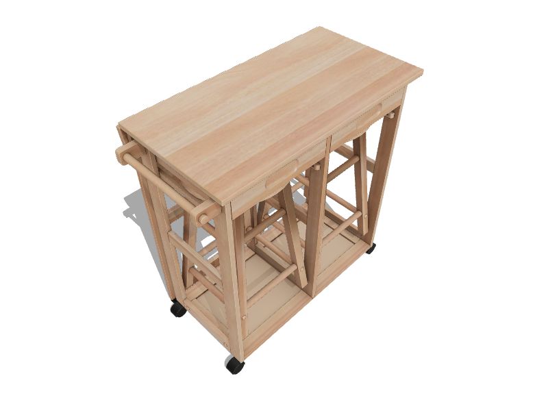 Winsome Wood Wood Base with Wood Top Rolling Kitchen Cart (20.47