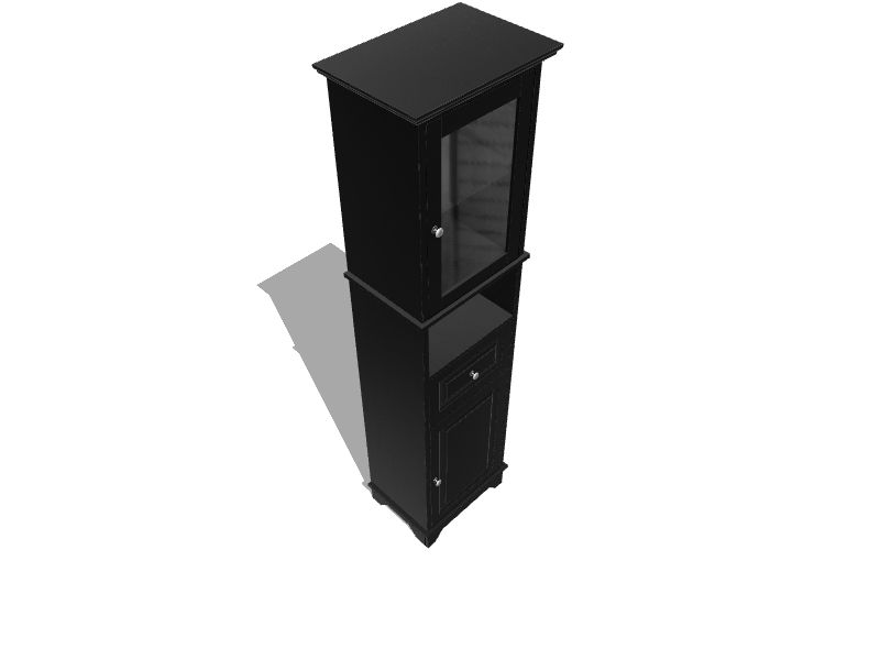 Winsome Wood Alps 18.11-in W x 70.87-in H x 12.99-in D Black Composite Freestanding Linen Cabinet Winsome Wood Alps 18.11-in W x 70.87-in H x 12.99-in D Black Composite Freestanding Linen Cabinet