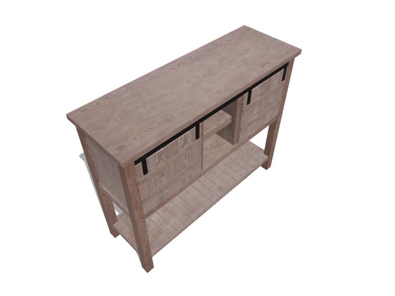 allen + roth Farmhouse Weathered Ash Grey Console Table in the Console
