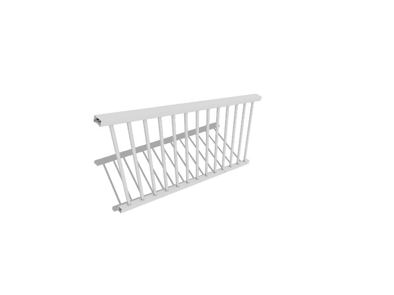 Deckorators PreAssembled 6ft x 36in Textured White Aluminum Deck