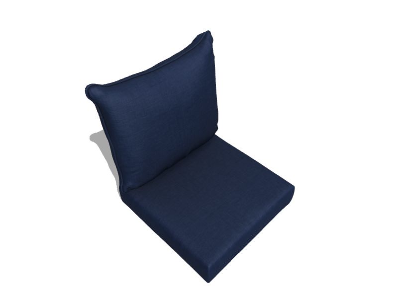 19 X 24 X 8 Profoam Outdoor Plush Deep Seat Back Cushion Leala Sapphire  Blue - Arden Selections : Target