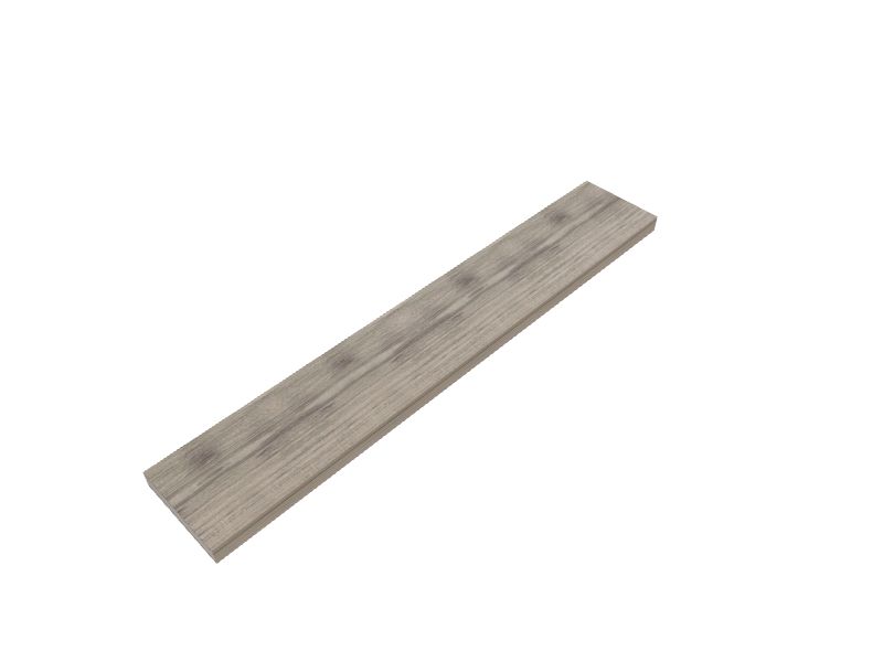 inPlace Grey Oak Floating Shelf 60in L x 10.2in D (1 Decorative Shelf