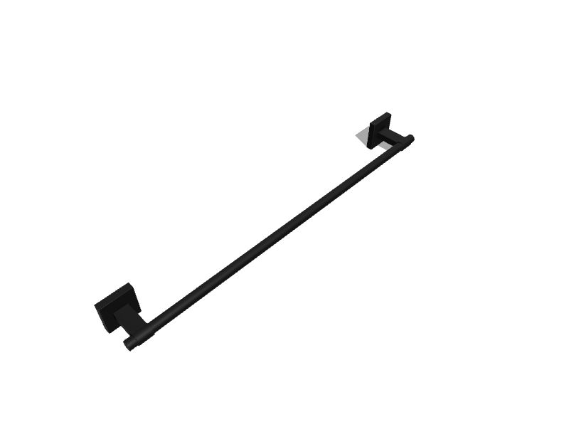 Franklin Brass Maxted 24-in Matte Black Wall Mount Single Towel Bar in the Towel  Bars department at