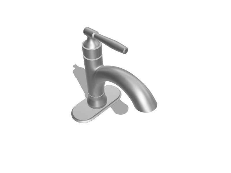 Moen Halle Spot Resist Brushed Nickel One-Handle Single Hole Bathroom Sink  Faucet with Optional Deckplate, 84970SRN