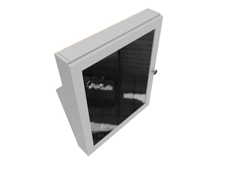 Style Selections 19.63in x 23.7in Surface Mount Gray Mirrored
