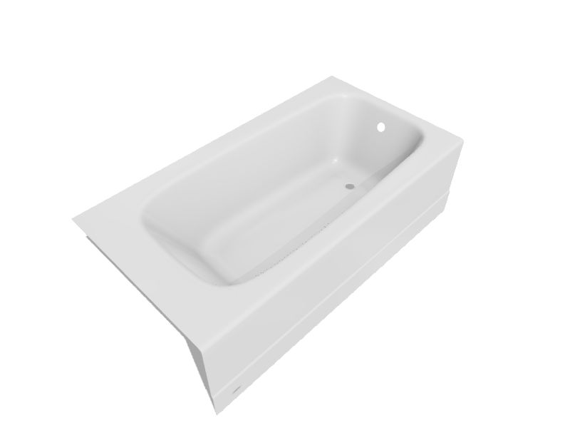 American Standard Cambridge 32in x 60in White Porcelain Enameled