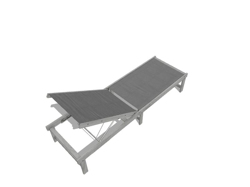 Safavieh Manteca Woven Ash Gray Wood Frame Stationary Chaise Lounge