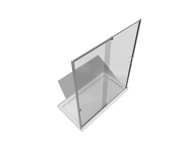 DreamLine Flex White 2Piece 32in x 60in x 75in Base/Door Rectangular Alcove Shower Kit (Left