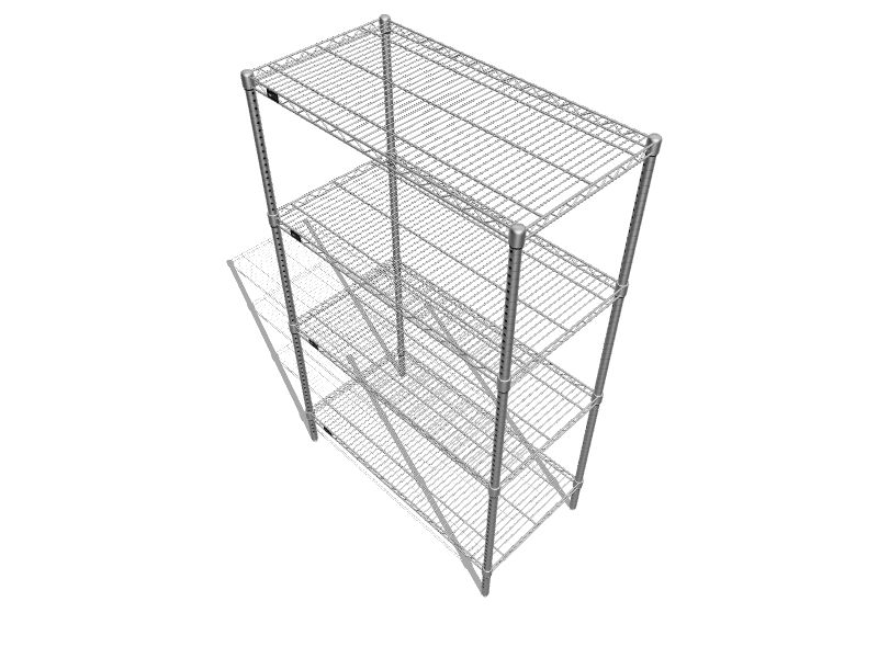 Quantum Storage Systems Wire Heavy Duty 4Tier Utility Shelving Unit