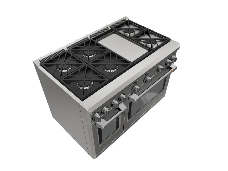 Café™ 48 Smart Dual-Fuel Commercial-Style Range with 6 Burners and Griddle  (Natural Gas)