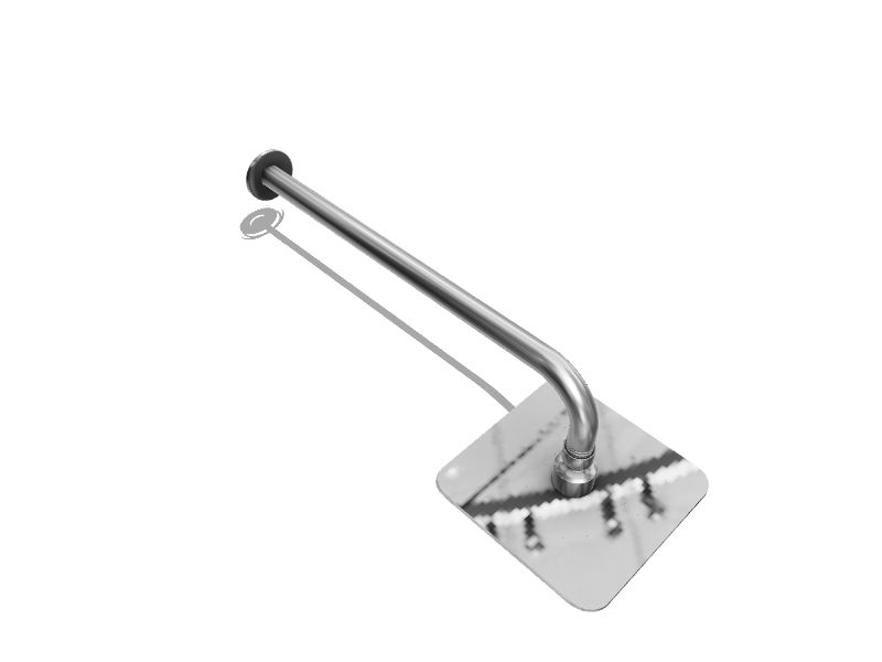 Project Source Easy Install Chrome Square Fixed Rain Shower Head 2.5