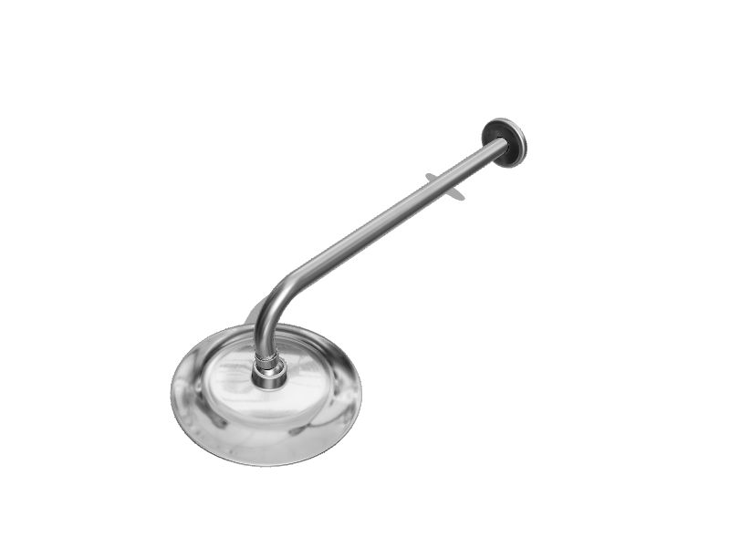 Project Source Easy Install Chrome Round Rain Fixed Shower Head 2.5GPM