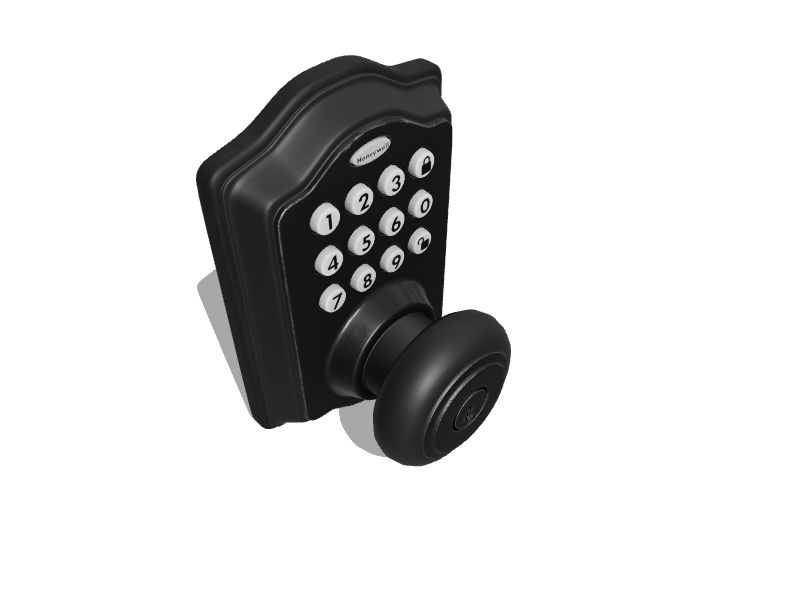 Honeywell Matte Black Electronic Knob Lighted Keypad in the Electronic