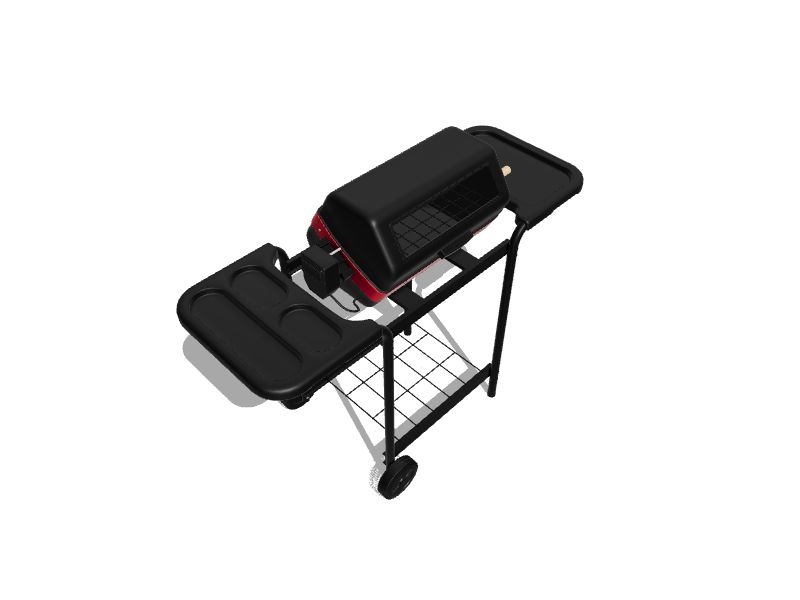 Americana Electric Cart Grill with Polymer Side Tables-Model