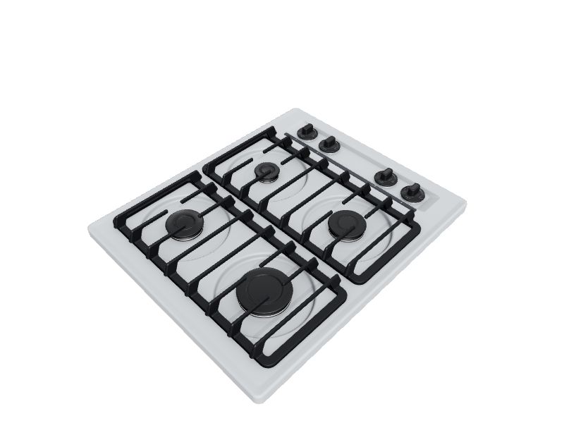 Summit Appliance 24in 4 Burners White Gas Cooktop in the Gas Cooktops