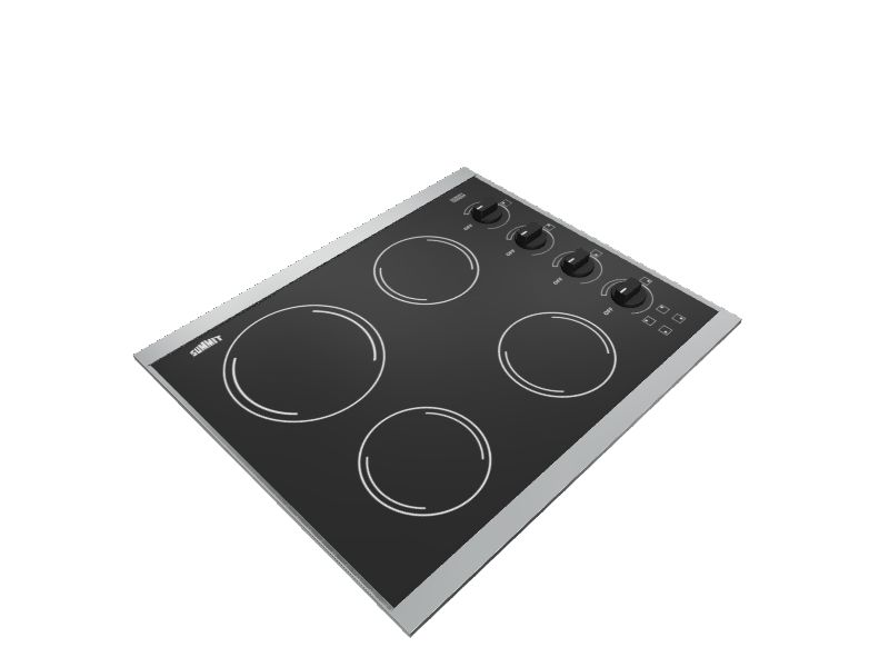 Summit Appliance 24-in 4 Elements Smooth Surface (Radiant) Black ...