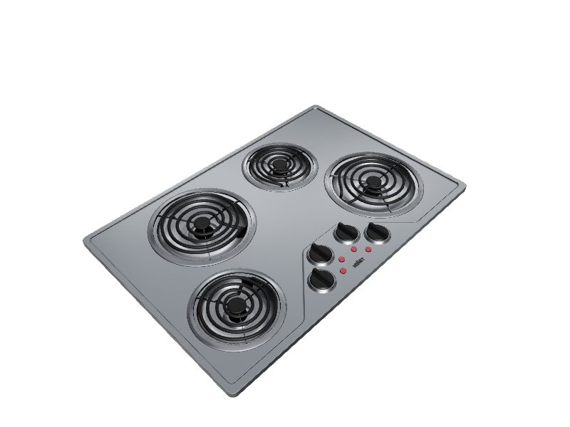 Summit Appliance 30 in. Coil Top Electric Cooktop in Chrome with 4 Elements  ZEL05 - The Home Depot