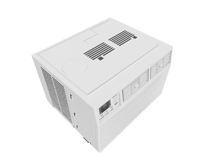 Basics Window Mounted Air Conditioner with Remote Cools 250 Square  Feet, 6000 BTU, Energy Star, White